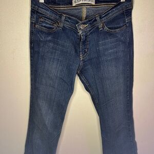 Express Blue Boot Cut Jeans Medium Wash